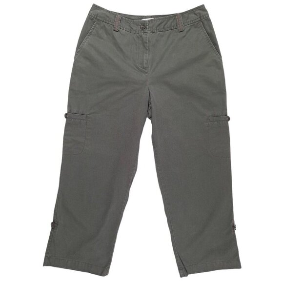 Pendleton Women’s Petite Size 4 Cropped Capri Pants Green W/ Pockets - Picture 1 of 8